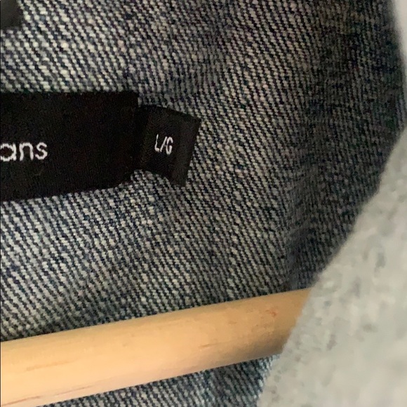 Calvin Klein Denim sleeveless hoodie women’s L - Picture 4 of 6